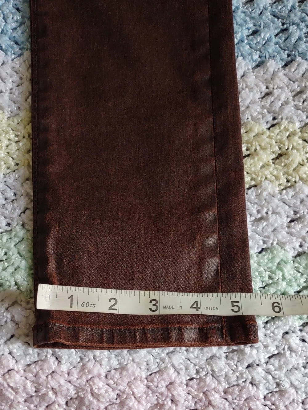 True Religion 28 Dean Tapered Brown Button Fly Coated Jeans